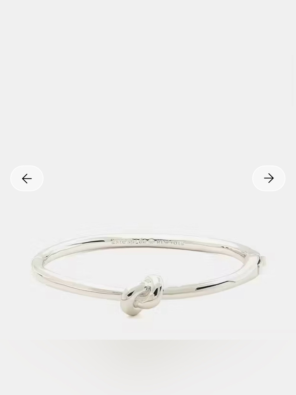 Kate Spade Sailors knot silver bracelet